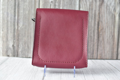 Handmade Petite Crossbody Purse — Full-Grain Leather with Black Hardware